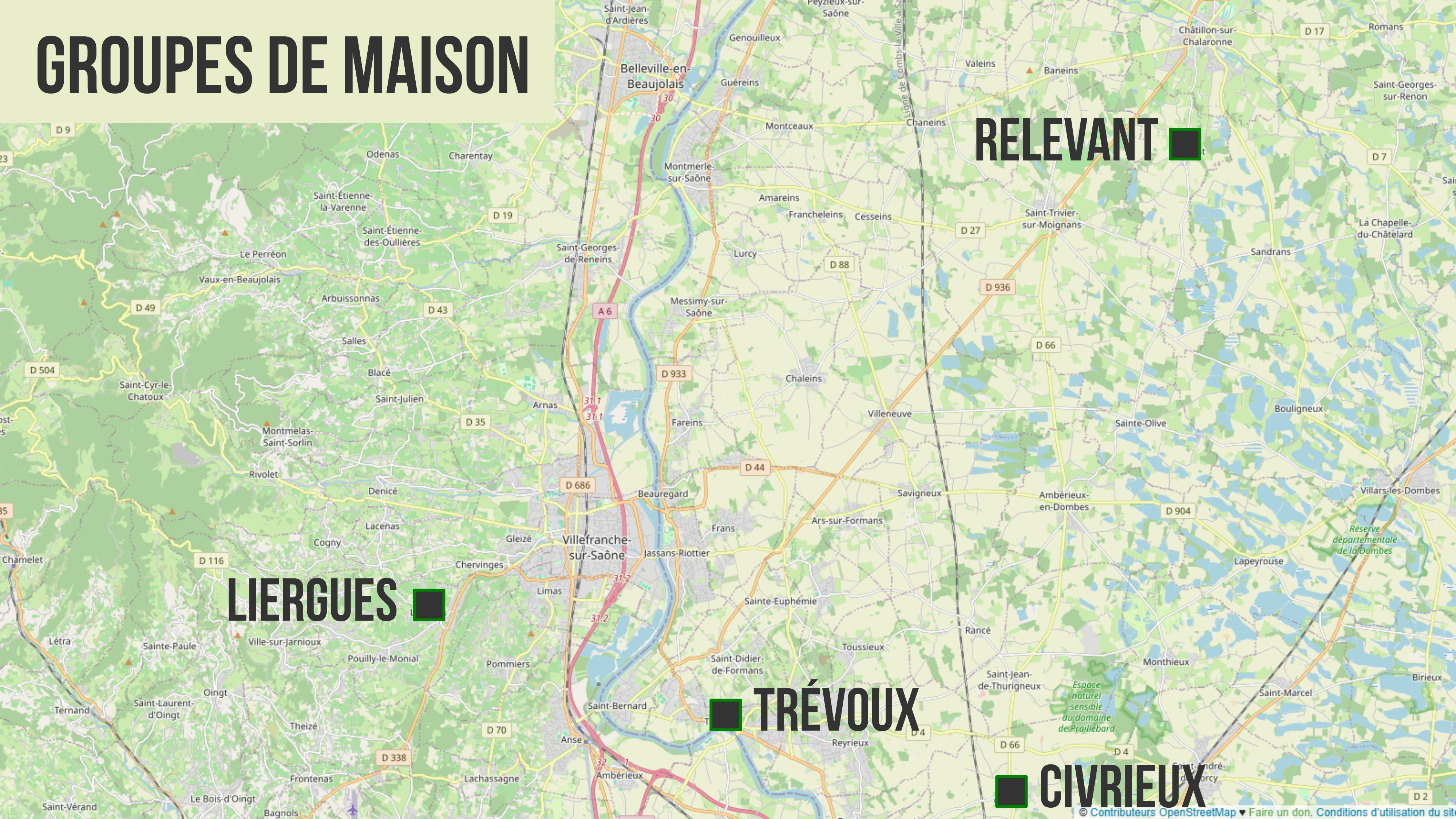groupes de maison 2025 carte